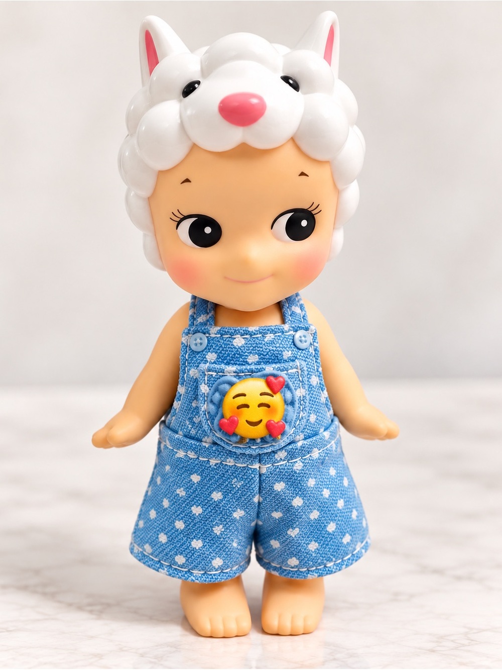 Alpaca Sonny Angel from the Animal Series Version 4! Comes with Denim overalls!